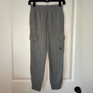 Kids Jordan Heather Gray Cargo Joggers